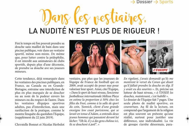Les vestiaires déshabillent peu