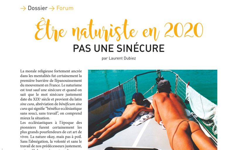 2020 : Etre naturiste n’est pas une sinécure
