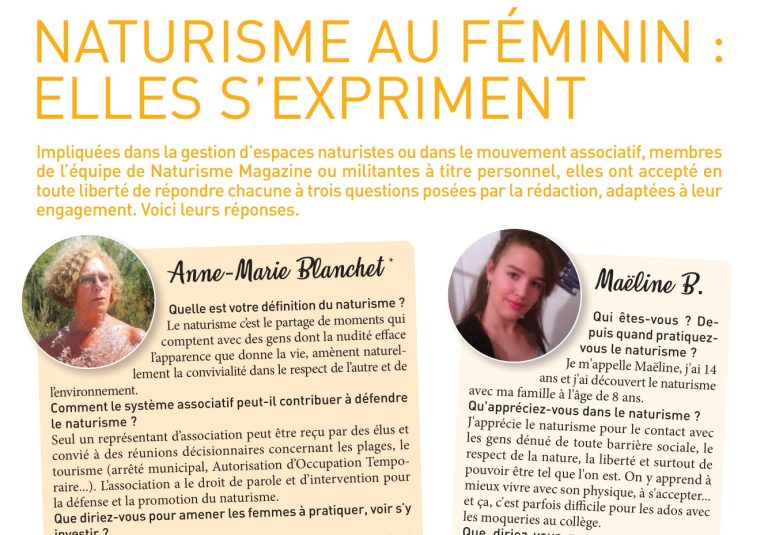 Les femmes naturistes à l’honneur