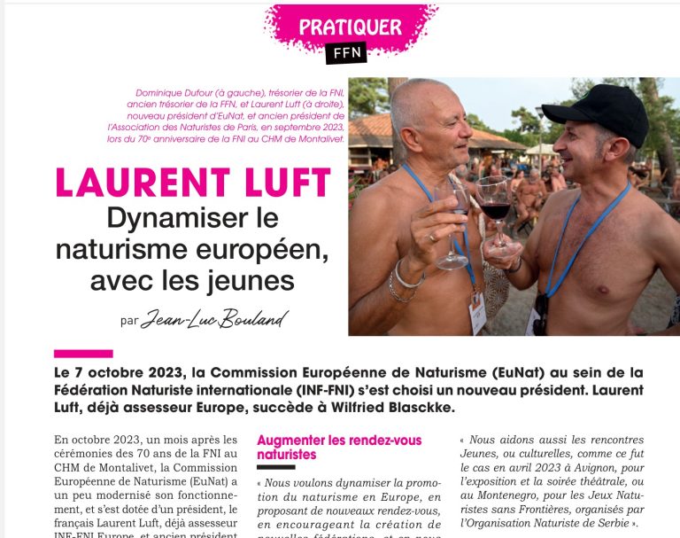 Pour valoriser le naturisme en Europe